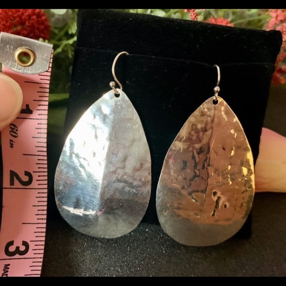 Silpada Hammered Silver Teardrop Earrings